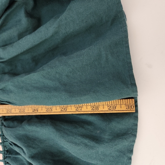 madewell embroidered boho linen cotton blend flutter sleeve tiered dress sz sm - Picture 9 of 9